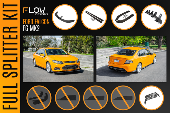 Ford Falcon FG MK2 Full Lip Splitter Set - MODE Auto Concepts