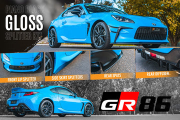 FLOW Designs  ZN8 GR86 Full Lip Splitter Set (GLOSS BLACK) - MODE Auto Concepts