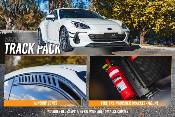 FLOW Designs  ZD8 BRZ Full Lip Splitter Set (GLOSS BLACK) - MODE Auto Concepts