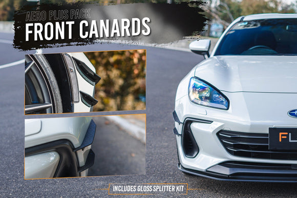 FLOW Designs  ZD8 BRZ Full Lip Splitter Set (GLOSS BLACK) - MODE Auto Concepts