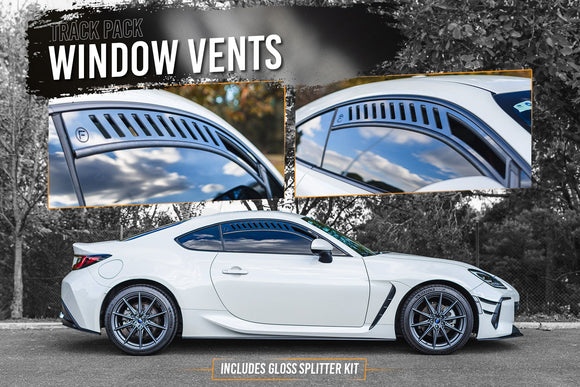 FLOW Designs  ZD8 BRZ Full Lip Splitter Set (GLOSS BLACK) - MODE Auto Concepts