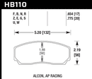 Hawk Brake Pad Set HB110Z.654 Performance Ceramic-2