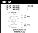 Hawk Brake Pad Set HB112G.540 DTC-60-2