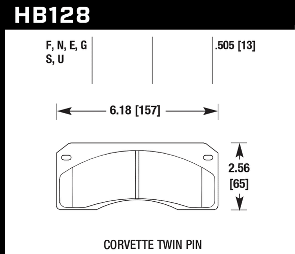Hawk Brake Pad Set HB128S.505 HT-10