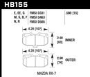 Hawk Brake Pad Set HB155G.580 DTC-60-2