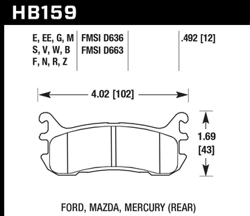 Hawk Brake Pad Set HB159Z.492 Performance Ceramic - 0