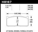 Hawk Brake Pad Set HB167S.620 HT-10-2