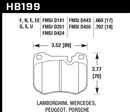 Hawk Brake Pad Set HB199S.702 HT-10-2