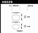 Hawk Brake Pad Set HB229E.580 Blue-2