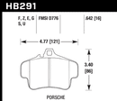 Hawk Brake Pad Set HB291U.642 DTC-70-2