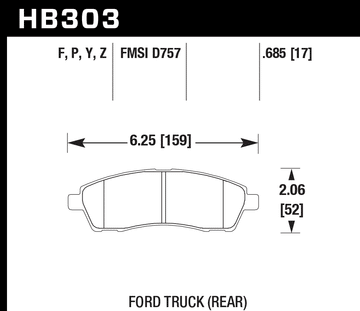 Hawk Brake Pad Set HB303P.685 Super Duty - 0