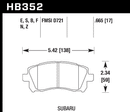 Hawk Brake Pad Set HB352N.665 HP-Plus-2