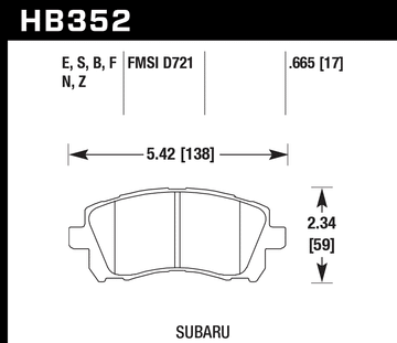 Hawk Brake Pad Set HB352N.665 HP-Plus - 0