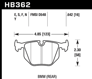 Hawk Brake Pad Set HB362S.642 HT-10 - 0