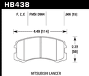 Hawk Brake Pad Set HB438Z.606 Performance Ceramic-2