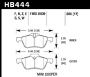 Hawk Brake Pad Set HB444Z.685 Performance Ceramic-2