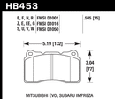 Hawk Brake Pad Set HB453U.585 DTC-70-2