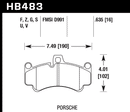 Hawk Brake Pad Set HB483U.635 DTC-70-2