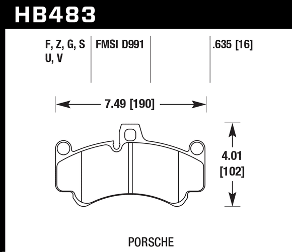 Hawk Brake Pad Set HB483U.635 DTC-70
