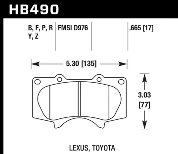 Hawk Brake Pad Set HB490P.665 Super Duty - 0