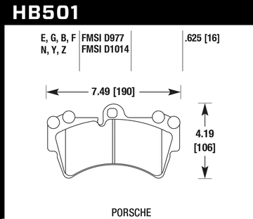 Hawk Brake Pad Set HB501Z.625 Performance Ceramic - 0