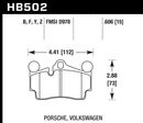 Hawk Brake Pad Set HB502Z.606 Performance Ceramic-2