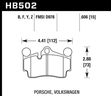 Hawk Brake Pad Set HB502Z.606 Performance Ceramic - 0