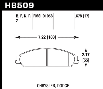 Hawk Brake Pad Set HB509Z.678 Performance Ceramic - 0