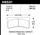 Hawk Brake Pad Set HB521G.800 DTC-60-2