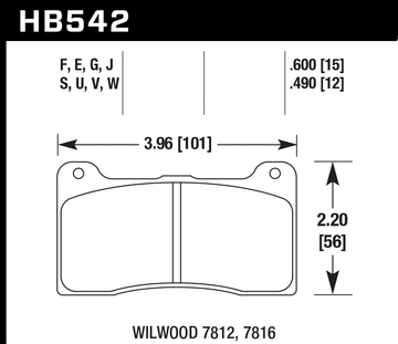 Hawk Brake Pad Set HB542U.600 DTC-70 - 0