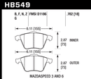 Hawk Brake Pad Set HB549Z.702 Performance Ceramic-2
