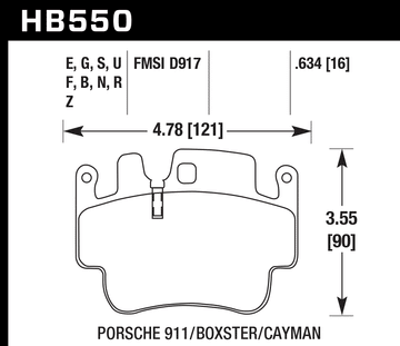 Hawk Brake Pad Set HB550Z.634 Performance Ceramic - 0