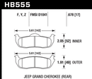 Hawk Brake Pad Set HB555Z.678 Performance Ceramic-2