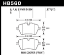 Hawk Brake Pad Set HB560Z.677 Performance Ceramic-2