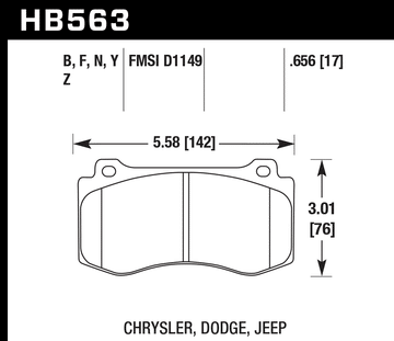 Hawk Brake Pad Set HB563Z.656 Performance Ceramic - 0