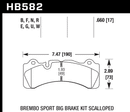 Hawk Brake Pad Set HB582G.660 DTC-60-2