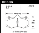 Hawk Brake Pad Set HB586Z.660 Performance Ceramic-2