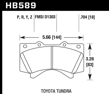 Hawk Brake Pad Set HP589P.704 Super Duty - 0