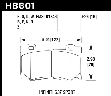 Hawk Brake Pad Set HB601Z.626 Performance Ceramic - 0