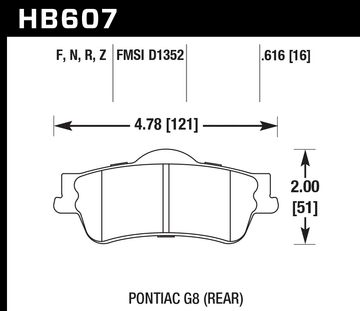 Hawk Brake Pad Set HB607Z.616 Perfromance Ceramic - 0