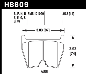Hawk Brake Pad Set HB609G.572 DTC-60 - 0