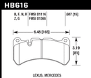 Hawk Brake Pad Set HB616Z.607 Performance Ceramic-2
