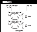 Hawk Brake Pad Set HB630Z.626 Performance Ceramic-2