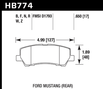 Hawk Brake Pad Set HB774Z.650 Performance Ceramic - 0