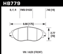 Hawk Brake Pad Set HB779Z.740 Performance Ceramic-2
