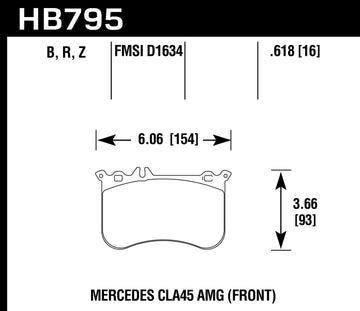 Hawk Brake Pad Set HB795Z.6188 Performance Ceramic - 0