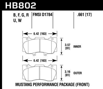 Hawk Brake Pad Set HB802F.661 HPS - 0