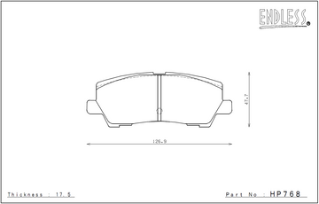 Endless Brake Pad Set HP768 MX72 - 0