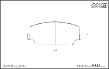 Hyundai i30N Front Endless Brake Pad Set HP821 MX72 - 0