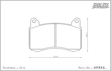 Endless Brake Pad Set HP862 MX72 - 0